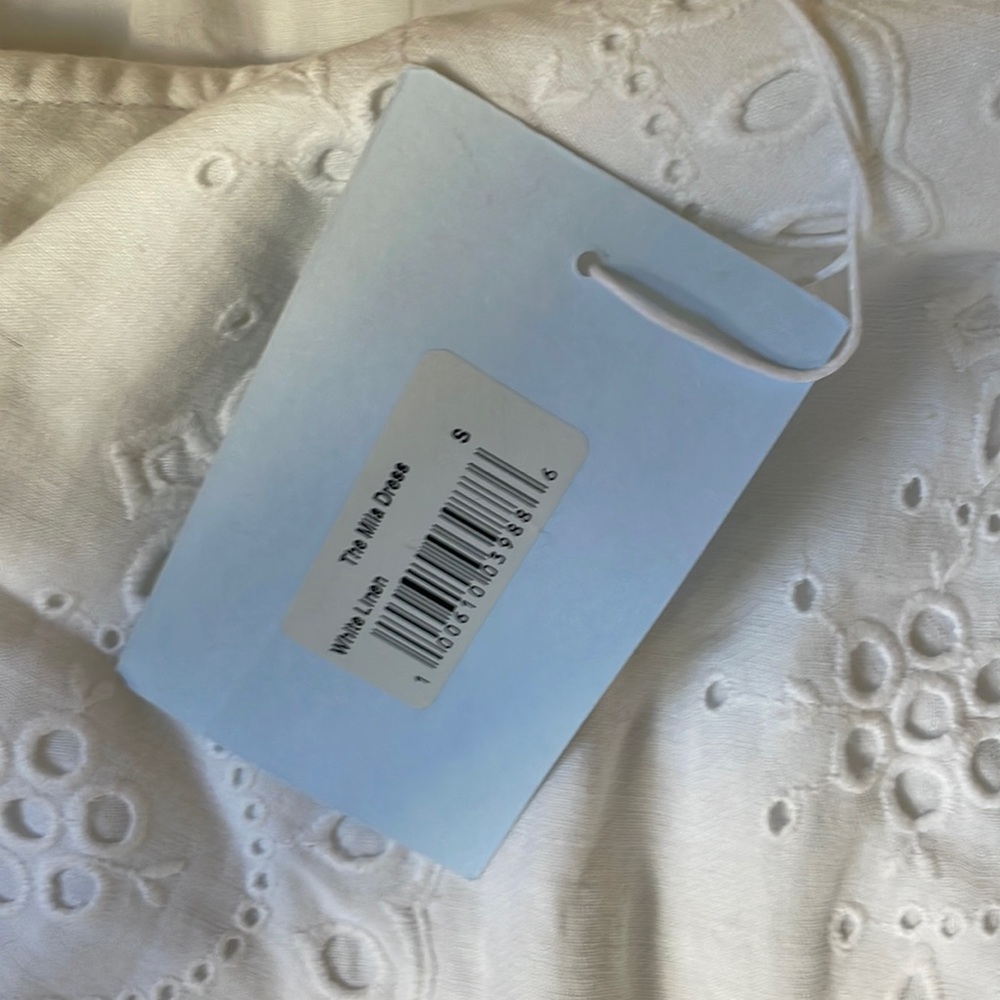NWT Hillhouse home white linen mini mila dress Small - Picture 4 of 7